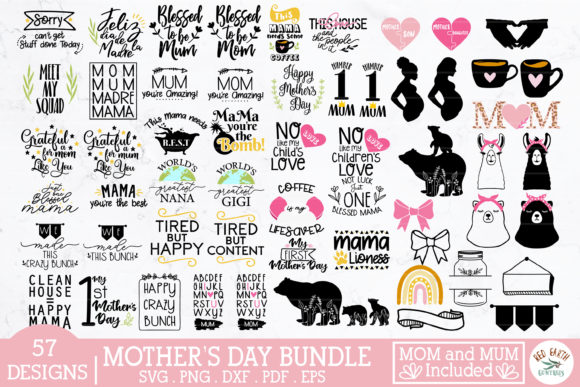 Mother's Day SVG Bundle for Real Embroidery Projects